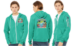 OCEAN25/Bella Canvas mid weight Full zip hoodie/3739