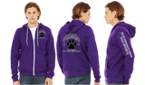 PERFPAWS/Bella Canvas mid weight Full zip hoodie/3739