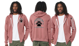 PERFPAWS/Bella Canvas mid weight Full zip hoodie/3739