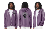 PERFPAWS/Bella Canvas mid weight Full zip hoodie/3739