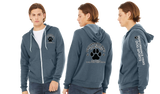 PERFPAWS/Bella Canvas mid weight Full zip hoodie/3739