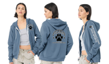 PERFPAWS/Bella Canvas mid weight Full zip hoodie/3739