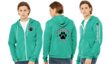 PERFPAWS/Bella Canvas mid weight Full zip hoodie/3739