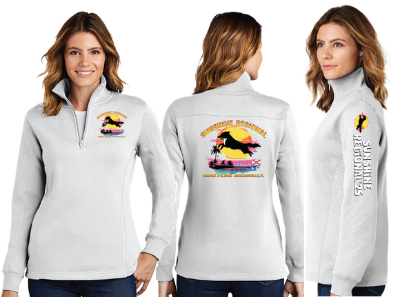 SUNREG25/Ladies 9oz Quarter Zip Sweatshirt/LST253/