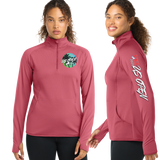 USO25/SportTek Women SportWick Stretch QTR Zip Pullover/LST850