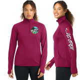 USO25/SportTek Women SportWick Stretch QTR Zip Pullover/LST850