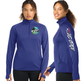 USO25/SportTek Women SportWick Stretch QTR Zip Pullover/LST850