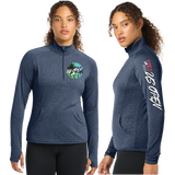 USO25/SportTek Women SportWick Stretch QTR Zip Pullover/LST850