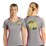 WCO24/Sport Tek Ladies Heather Colorblock Contender VNeck Tee/LST361