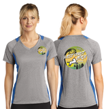 WCO24/Sport Tek Ladies Heather Colorblock Contender VNeck Tee/LST361