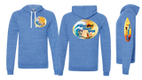 WCO25/JERZEES Snow Heather French Terry Raglan Hooded Sweatshirt/90MR