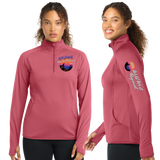 WWR26/SportTek Women SportWick Stretch QTR Zip Pullover/LST850