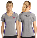 CHDA/Sport-Tek® Ladies Heather Colorblock Contender™ V-Neck Tee/LST361/